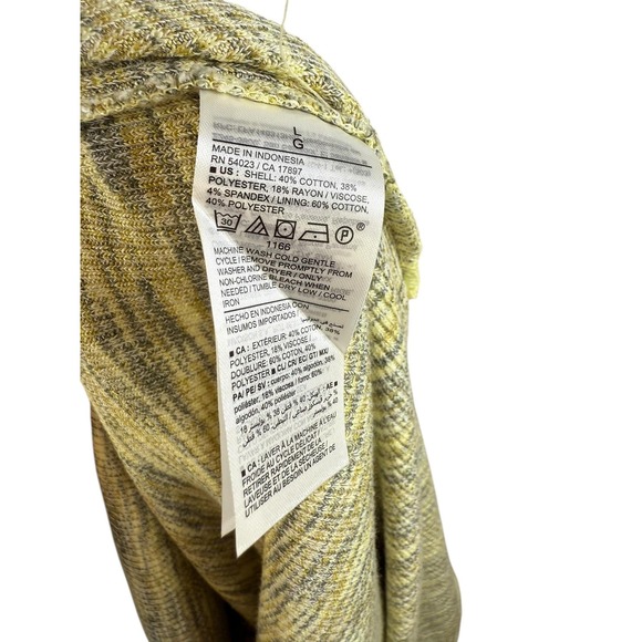 Old Navy Dress Womens Large Yellow Gray Ribbed Knit Tank Maxi Side Slit Marled - Picture 7 of 8